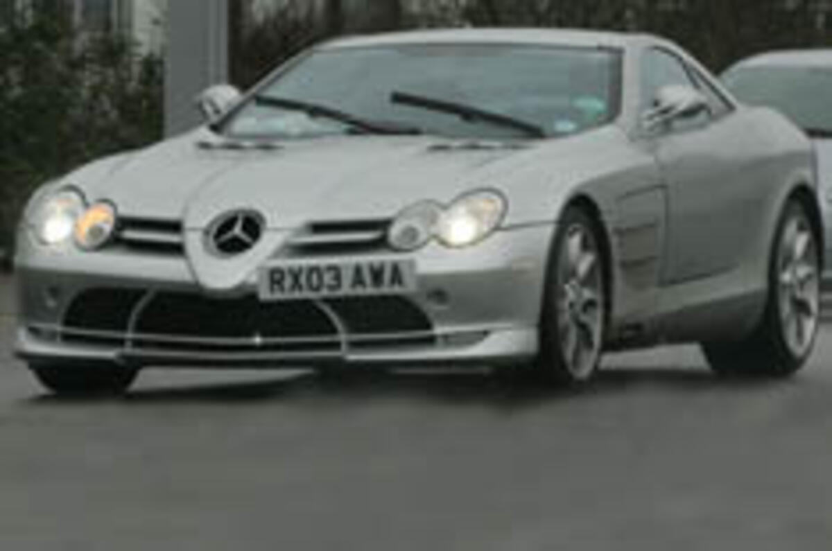 Hotter Merc SLR caught testing