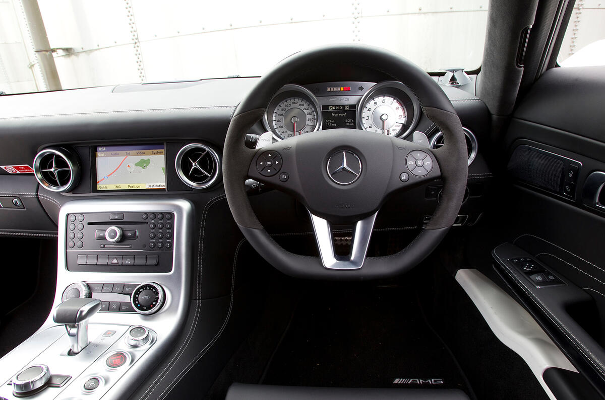 The cabin could do with a bit more sense of occasion Mercedes-AMG SLS dashboard