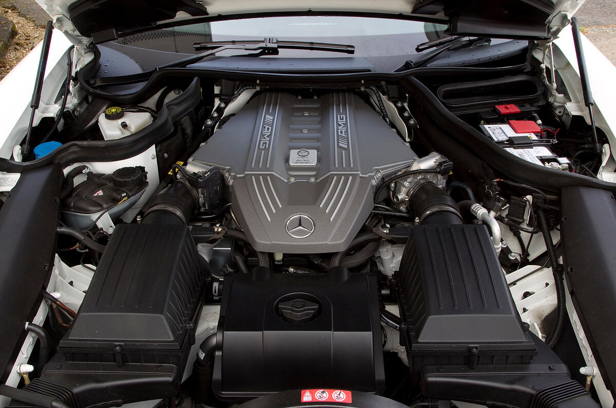 Every SLS 6.2 V8 is put together, from start to finish, by one single individual  Mercedes-AMG SLS 6.2-litre V8 engine