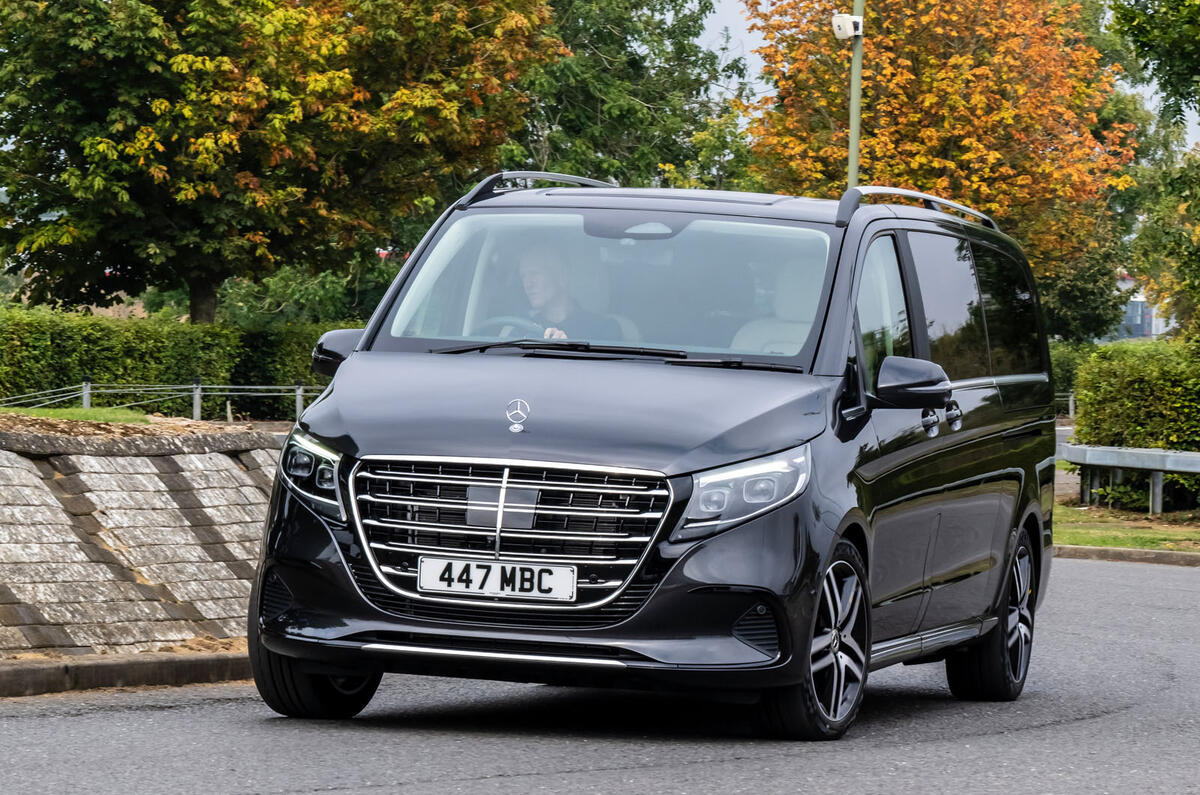 Mercedes Benz V Class 2025 Review front corner 0015