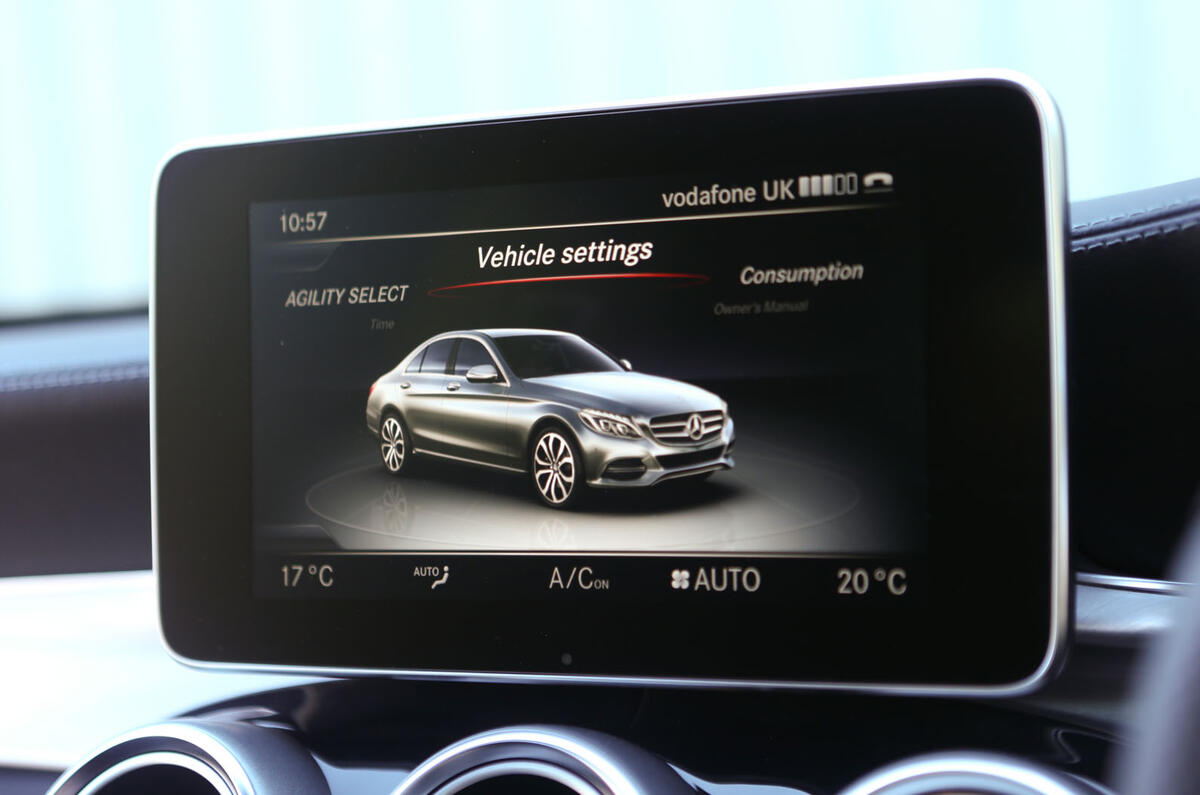 Mercedes-Benz C-Class infotainment screen