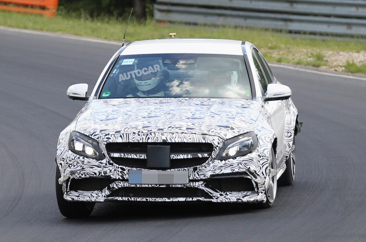 no title Mercedes starts early testing on new C63 AMG coupe