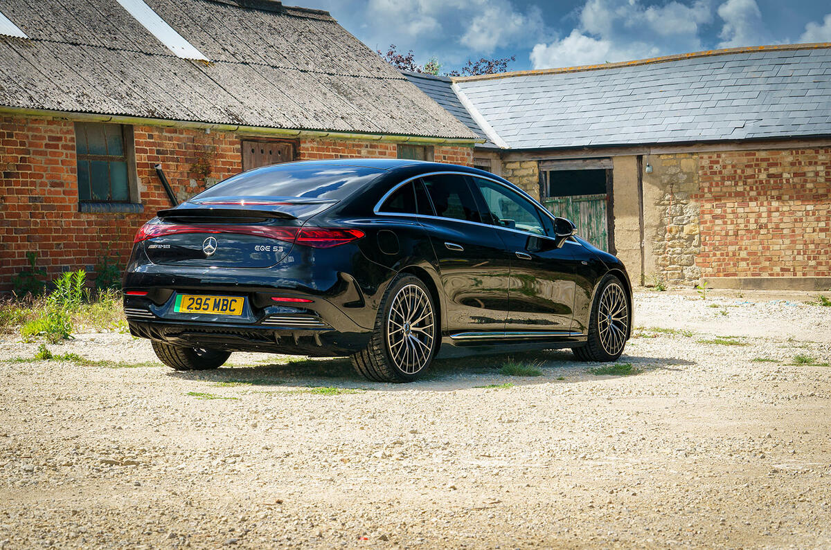 mercedes eqe 53 review 2023 12 static rear mercedes eqe 53 review 2023 12 static rear