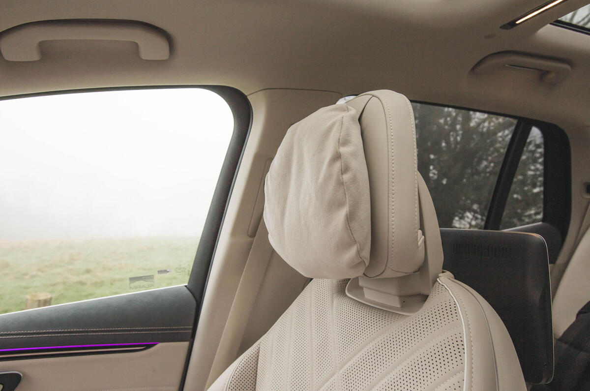 mercedes eqs suv review 2024 14 headrest
