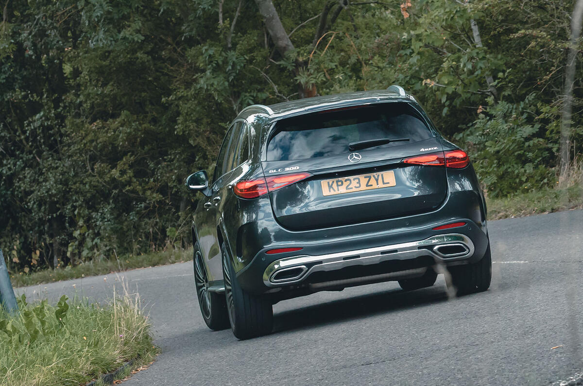 mercedes glc review 2023 02 cornering rear mercedes glc review 2023 02 cornering rear