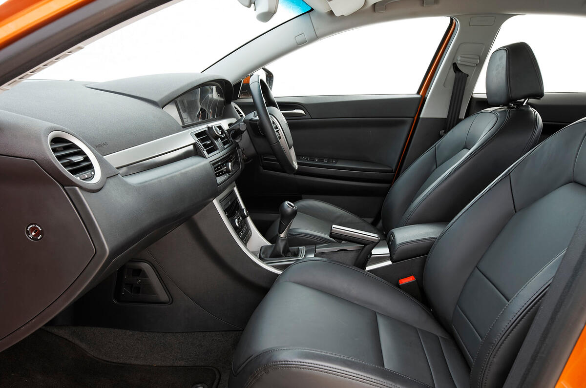 Comfortable leather seats are standard, but some might like more adjustment MG6 interior