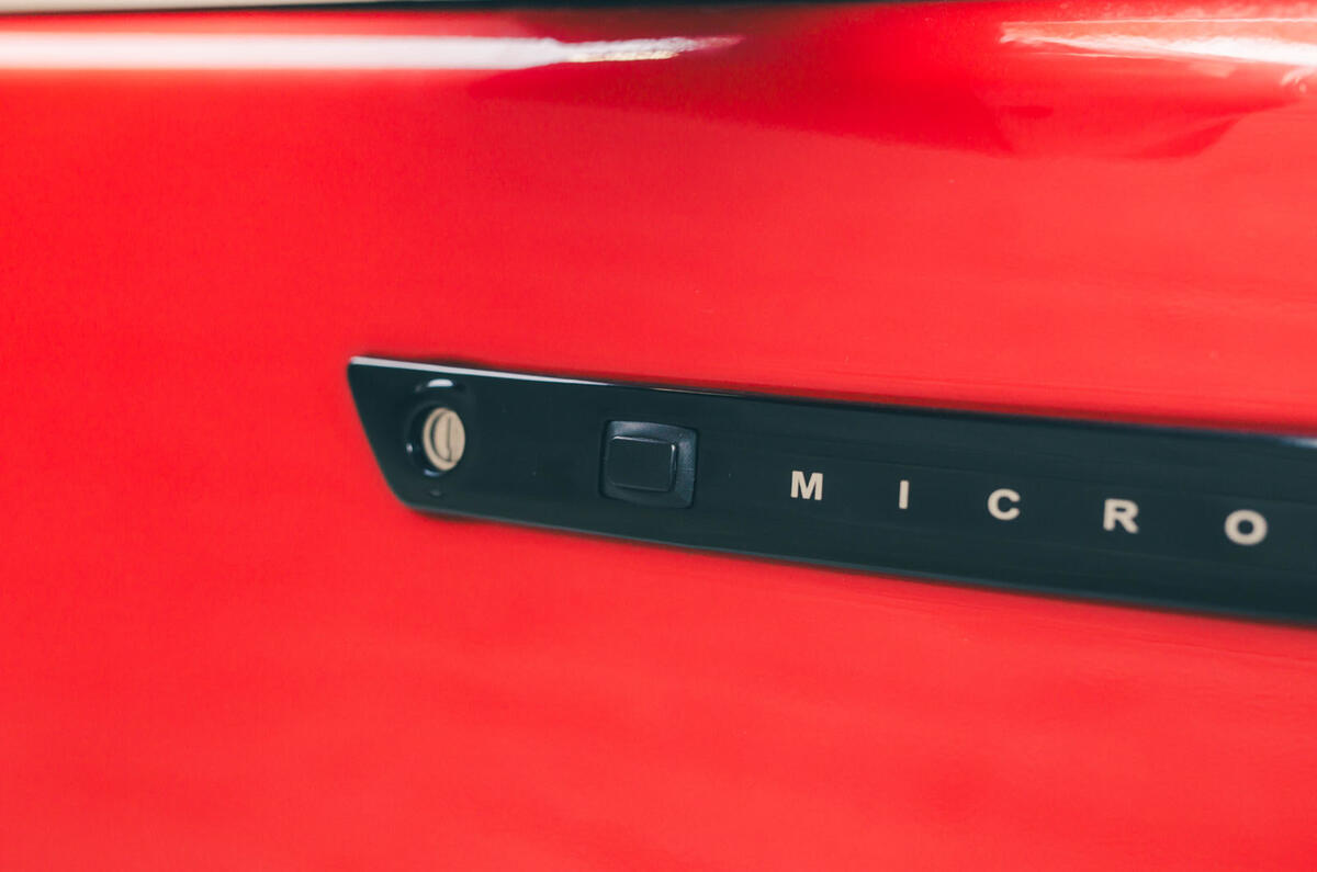 Microlino door release button Microlino door release button