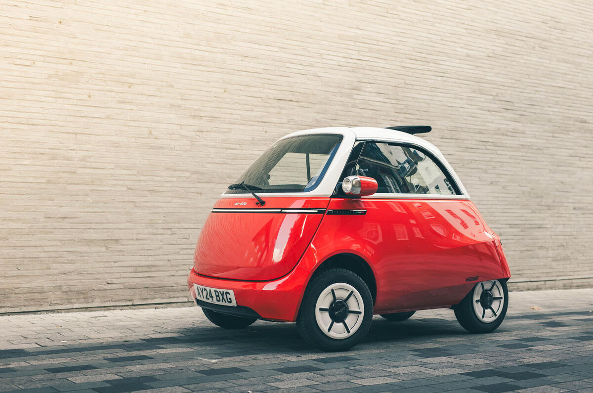 Microlino parked door closed Microlino parked door closed