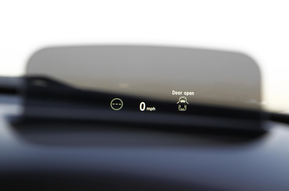 Mini Cooper head-up display