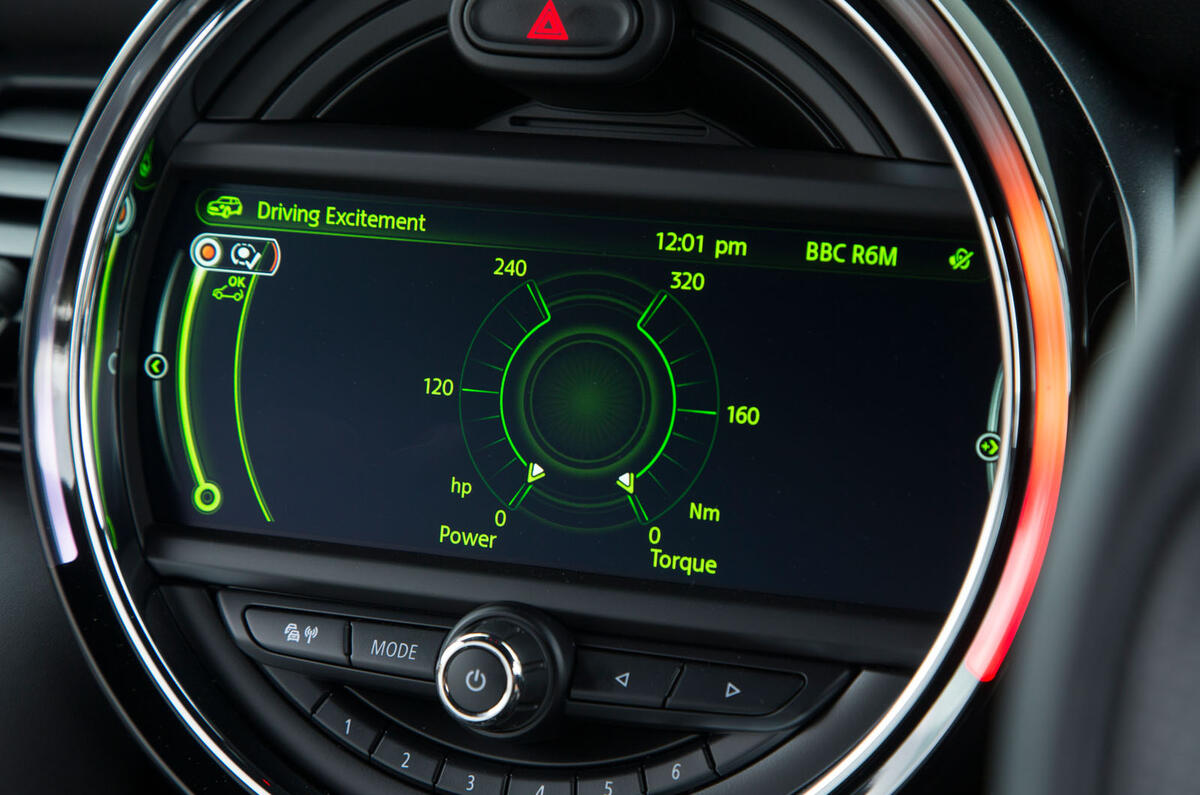 Mini Cooper S Works 210 excitement gauge