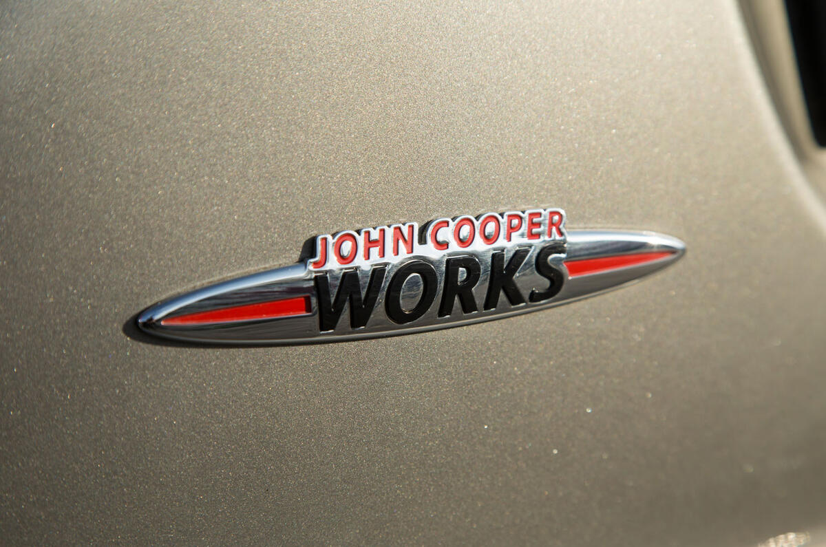 Mini Cooper S Works 210 JCW badging