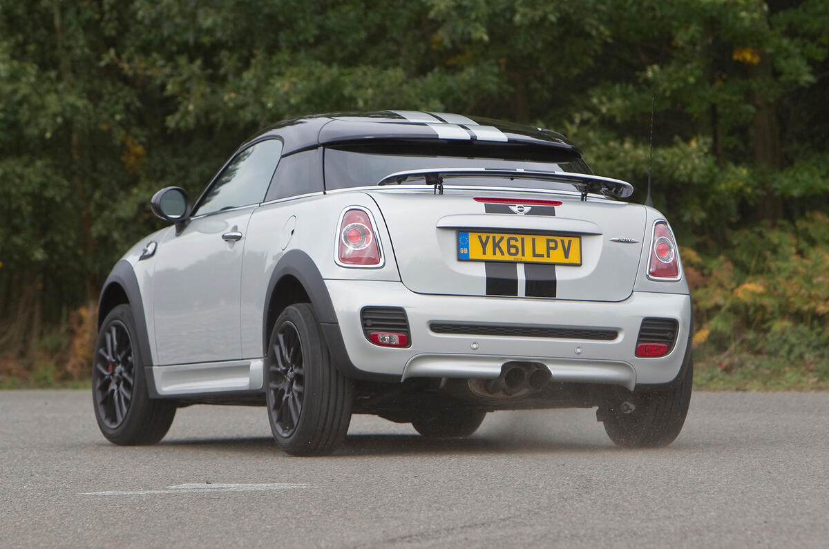 Mini Coupé rear cornering