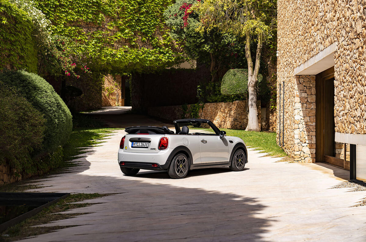 mini electric convertible review 16 static rear mini electric convertible review 16 static rear