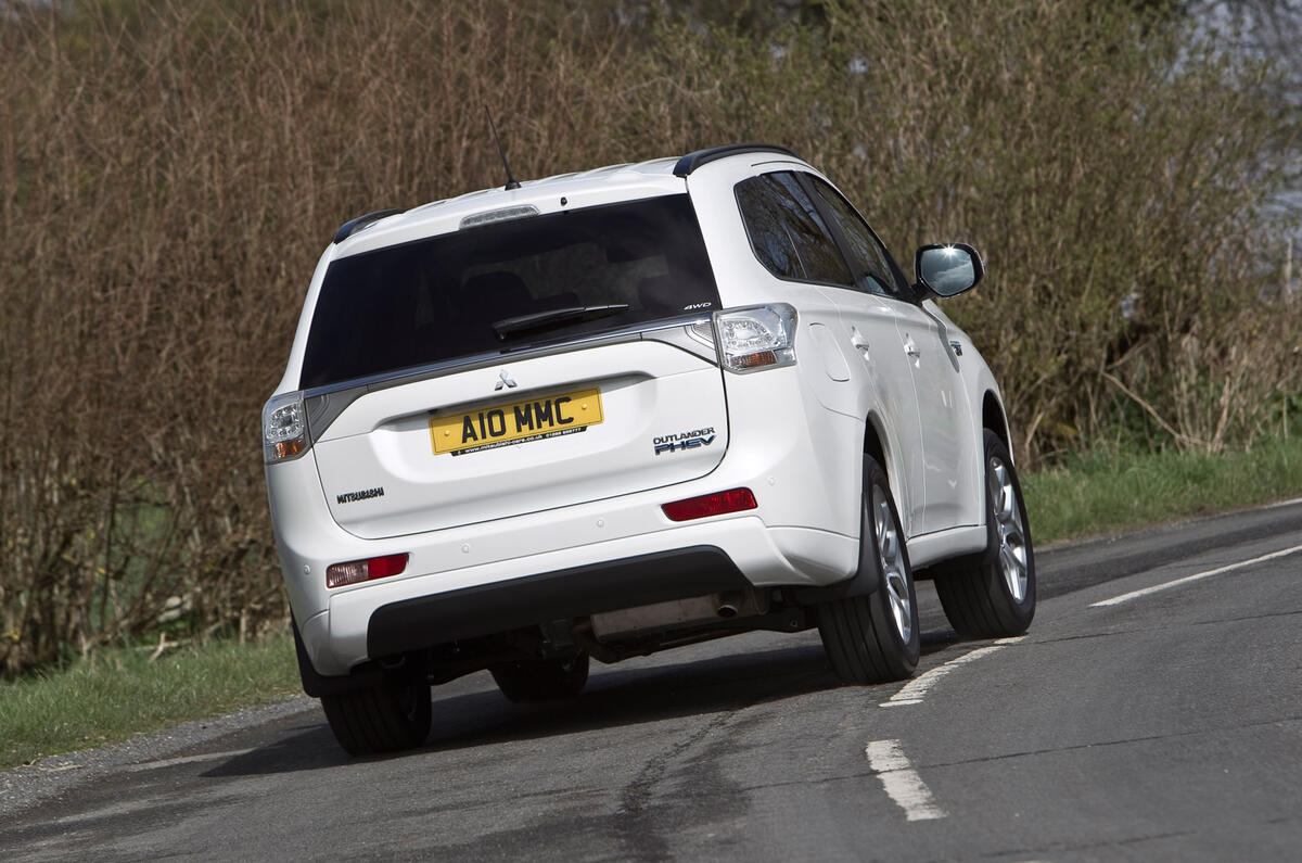 Mitsubishi Outlander PHEV rear cornering