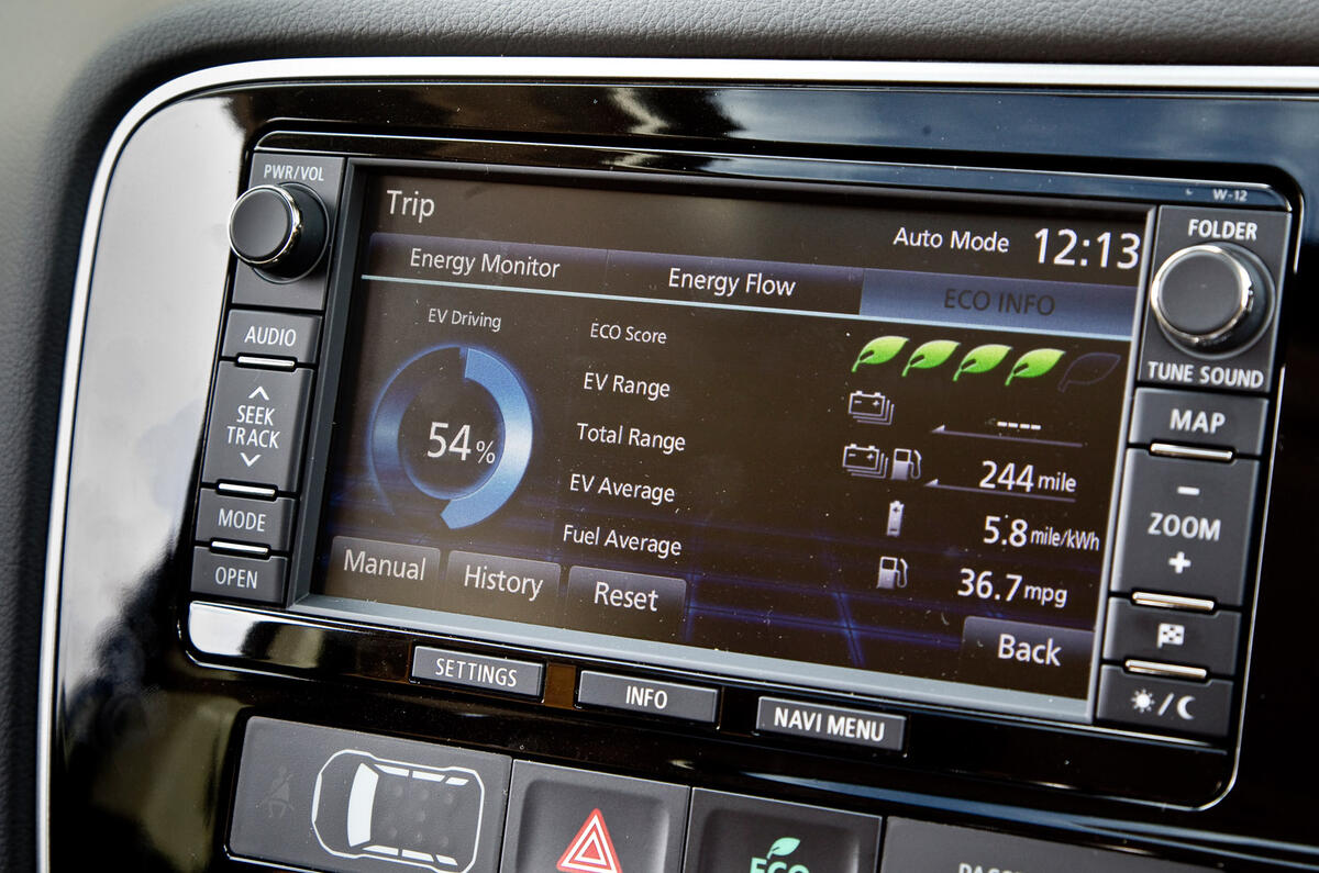 Mitsubishi Outlander PHEV infotainment system