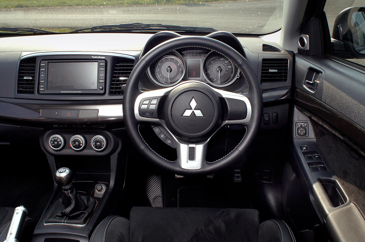 Mitsubishi Evo X steering wheel