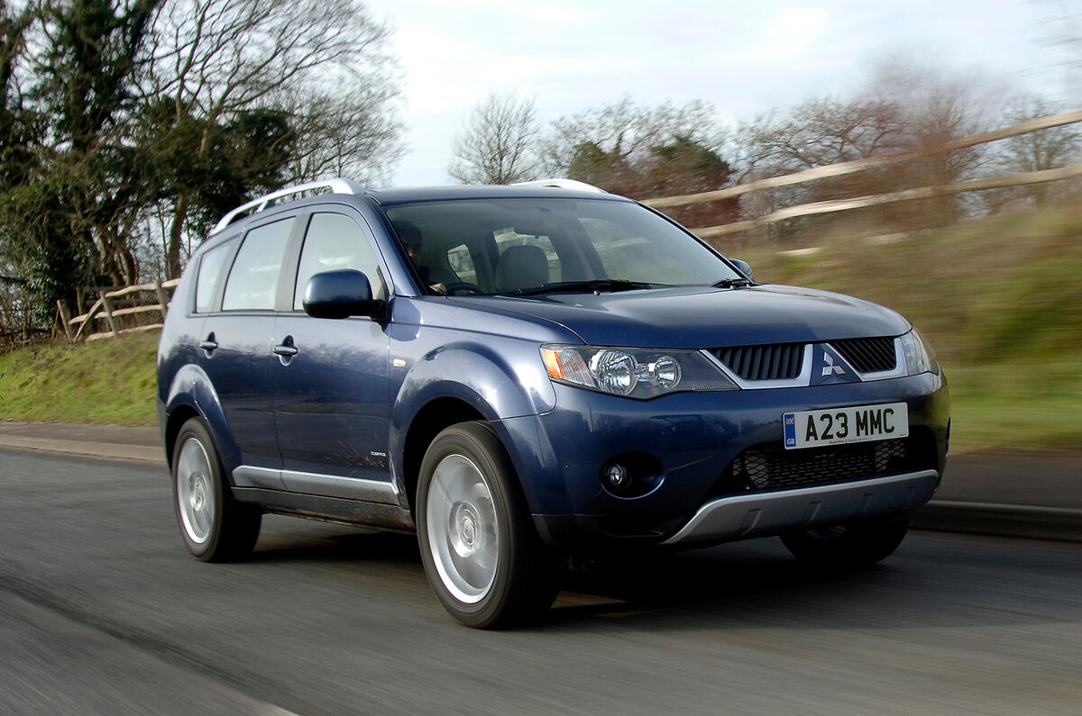 The amount of power and torque on tap is fine for everyday use Mitsubishi Outlander front quarter