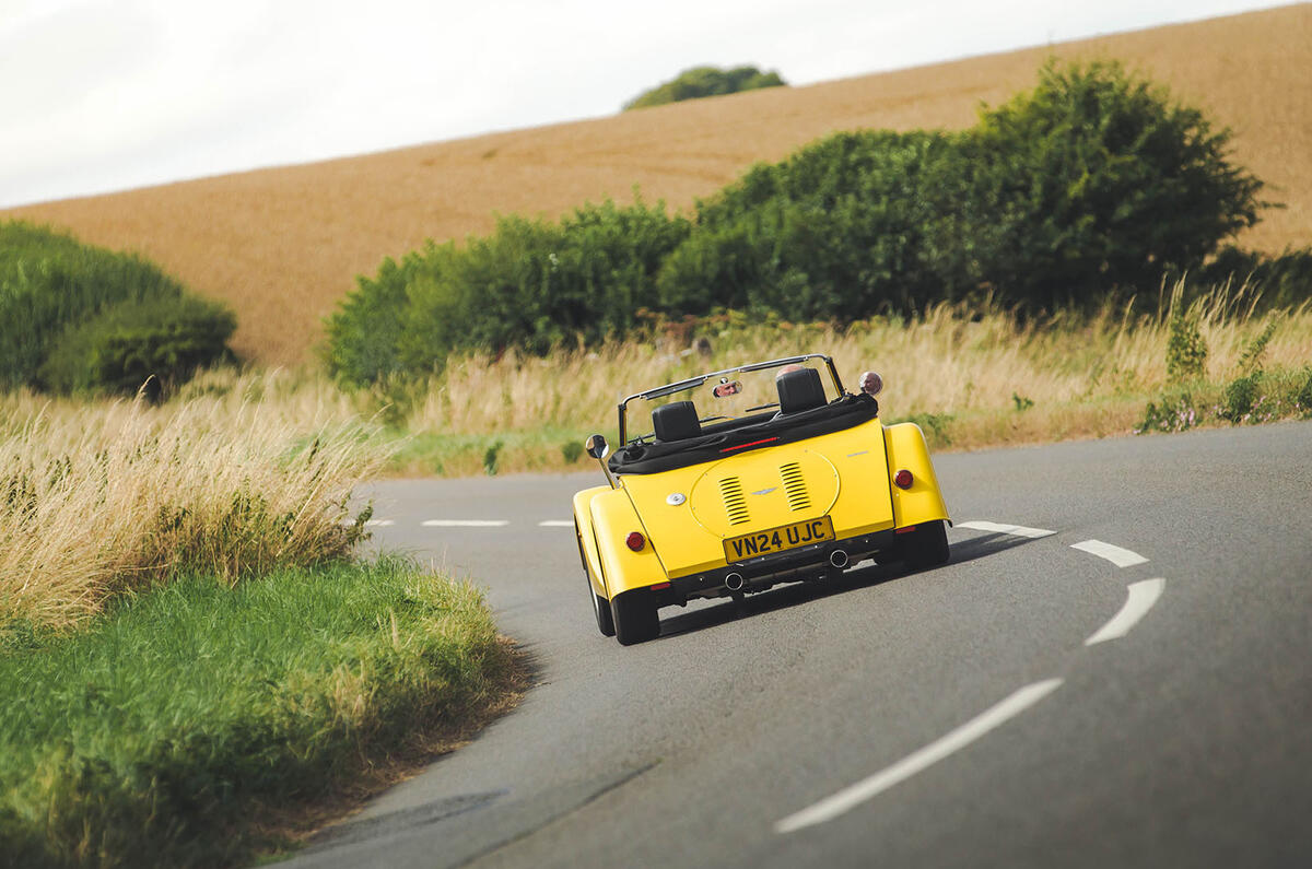 morgan plus four review 2024 25 rear cornering