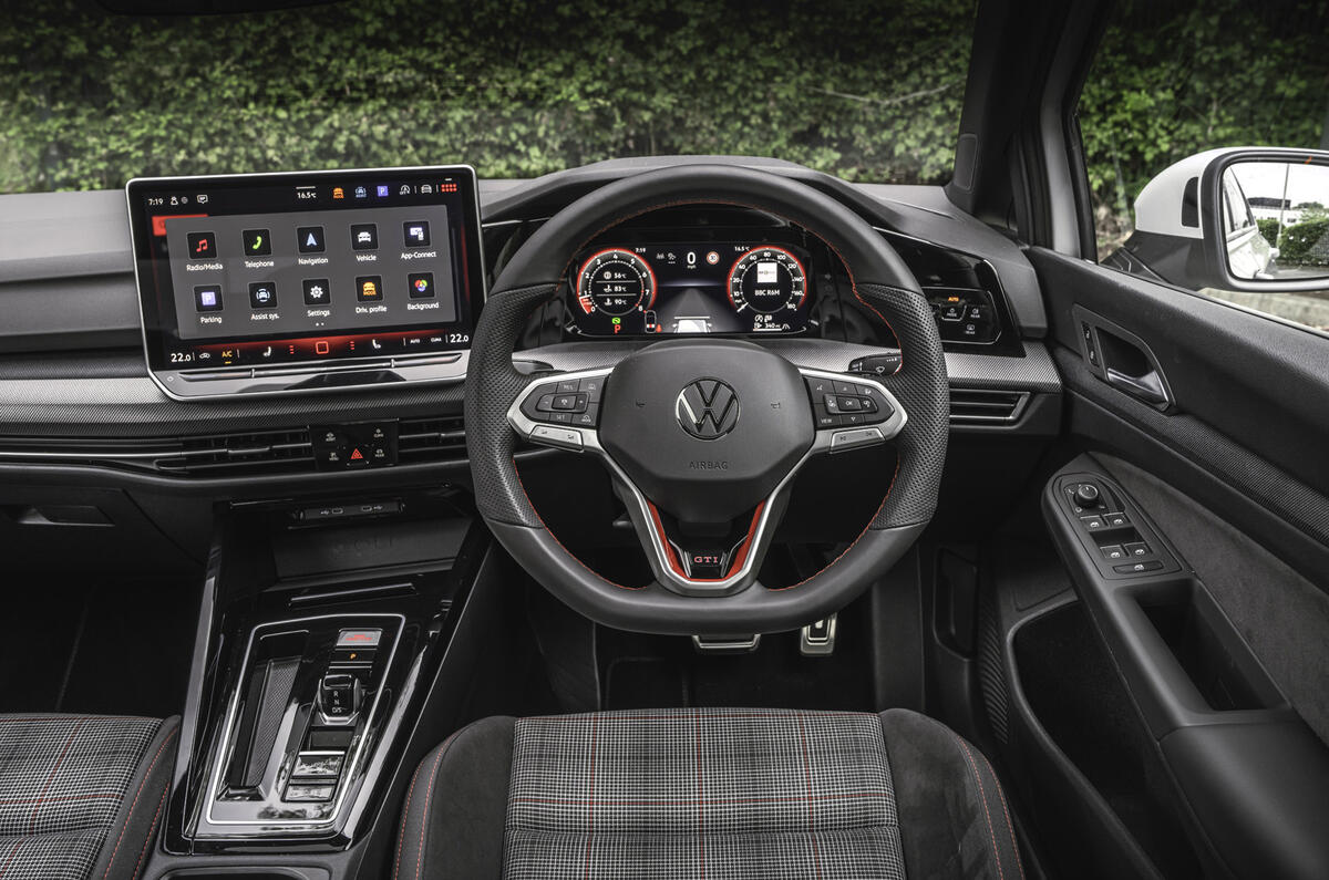 New Volkswagen Golf GTI interior closeup