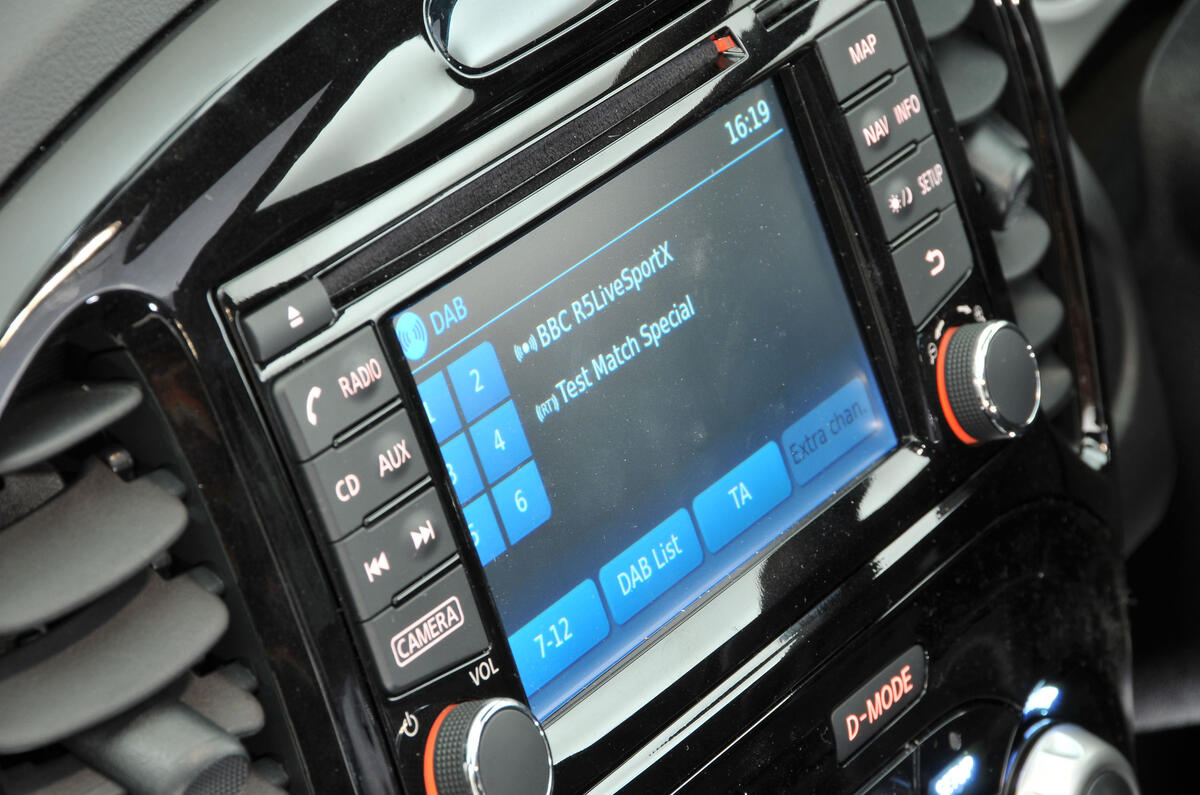 Nissan Juke infotainment system