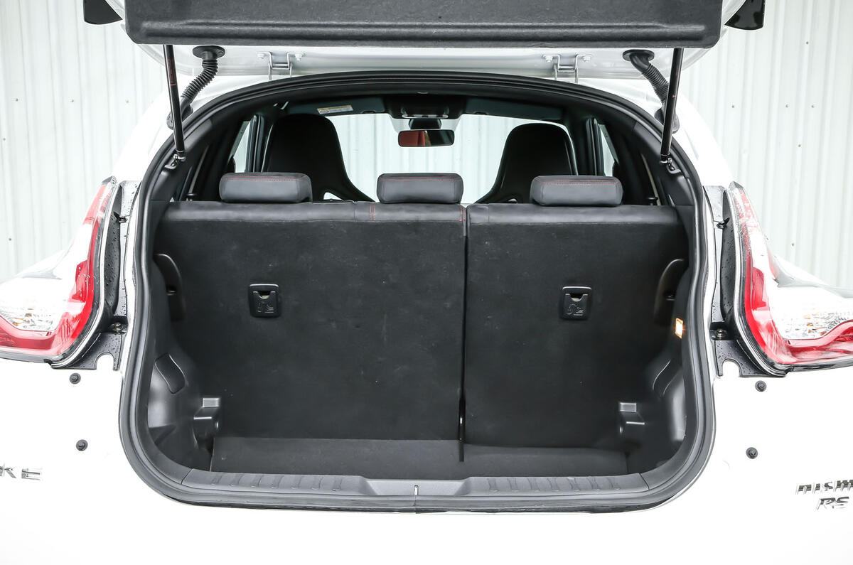 The boot of the Nissan Juke Nismo RS