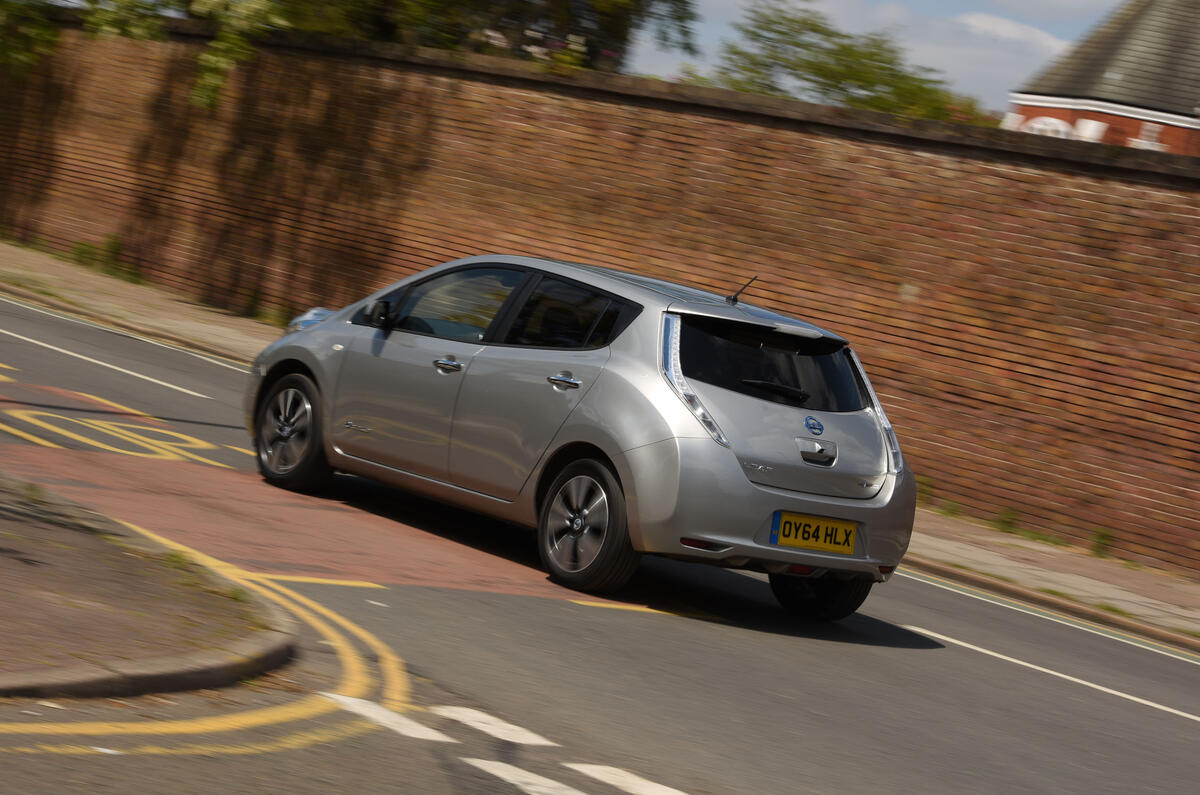 Nissan Leaf rear cornering