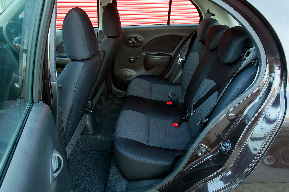 Rear passengers benefit from more shoulder room than in the outgoing Micra Nissan Micra rear seats
