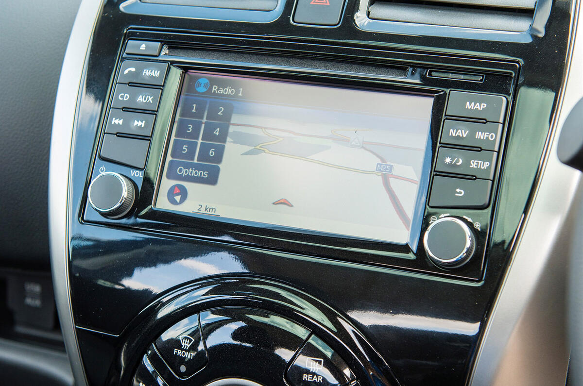 Nissan Micra infotainment system