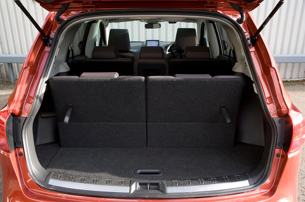 With that rear row folded into the floor boot space is nothing short of superb Nissan Qashqai boot space
