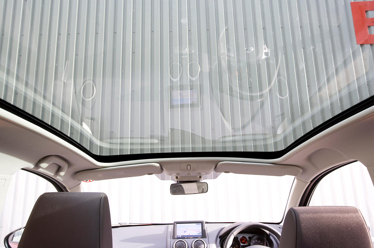 All Qashqai+2 models get a vast panoramic glass roof Nissan Qashqai panoramic roof