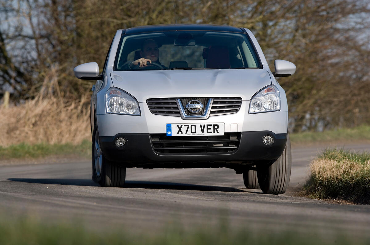 Ergonomically the Qashqai is good, but dials look cheap and some switches are fiddly Nissan Qashqai cornering