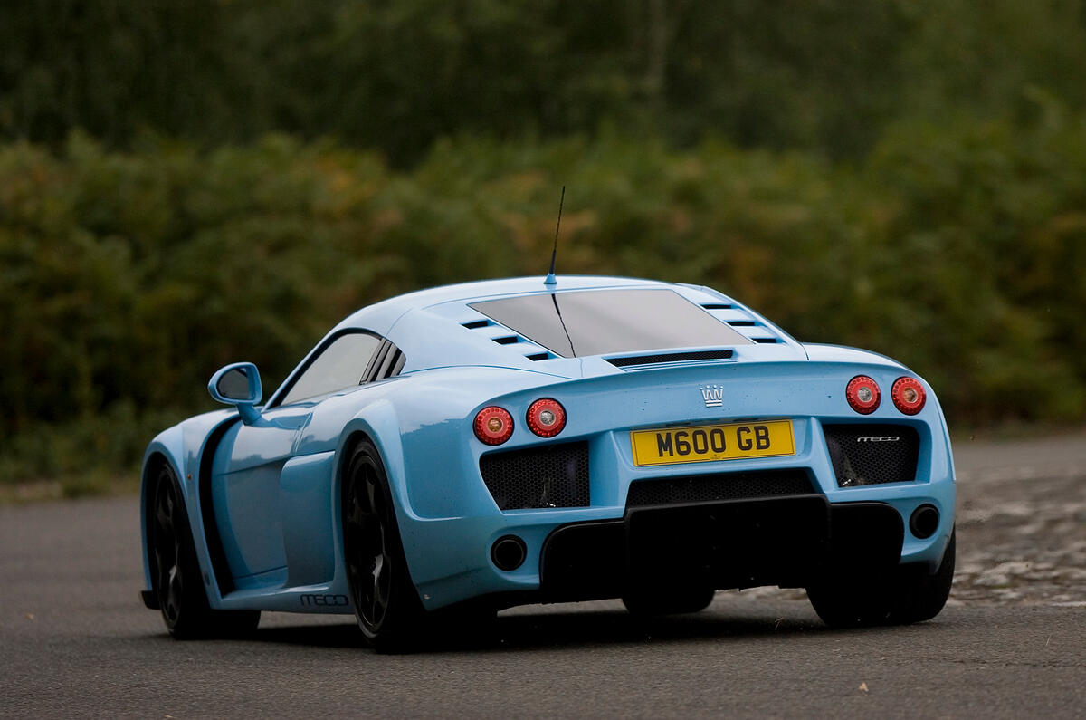 The steering is well weighted and accurate but free from skitishness Noble M600 rear cornering