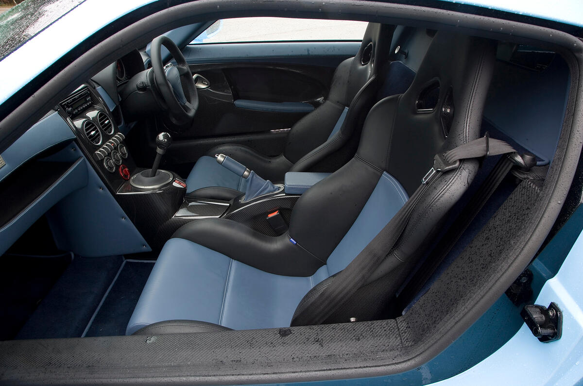 The cabin can accommodate a 6ft driver wearing a crash helmet Noble M600 interior