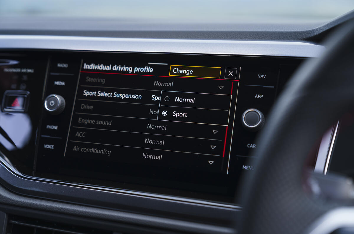 Écran tactile de la Volkswagen Polo GTI