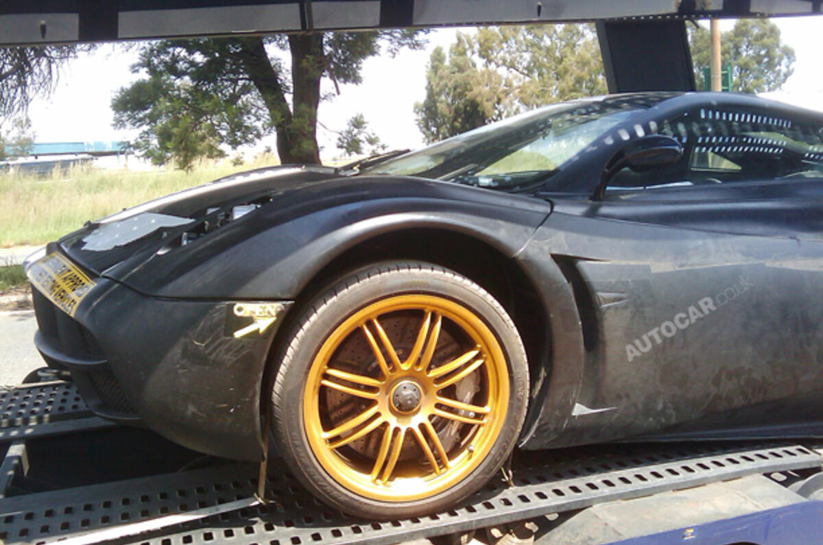 Pagani C9 supercar spied