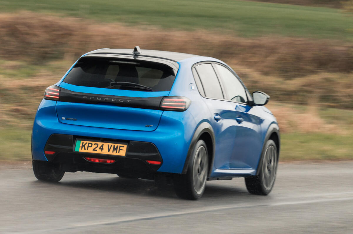 peugeot e 208 review 2024 15 panning rear