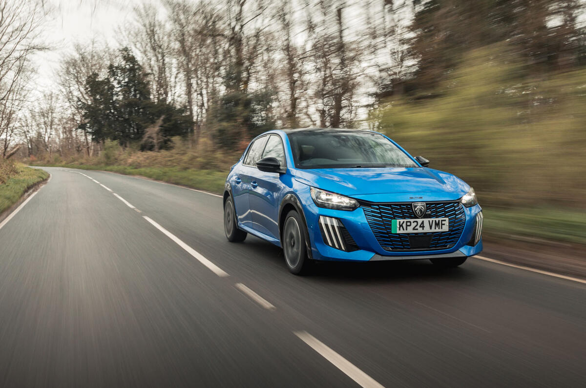 peugeot e 208 review 2024 16 tracking front