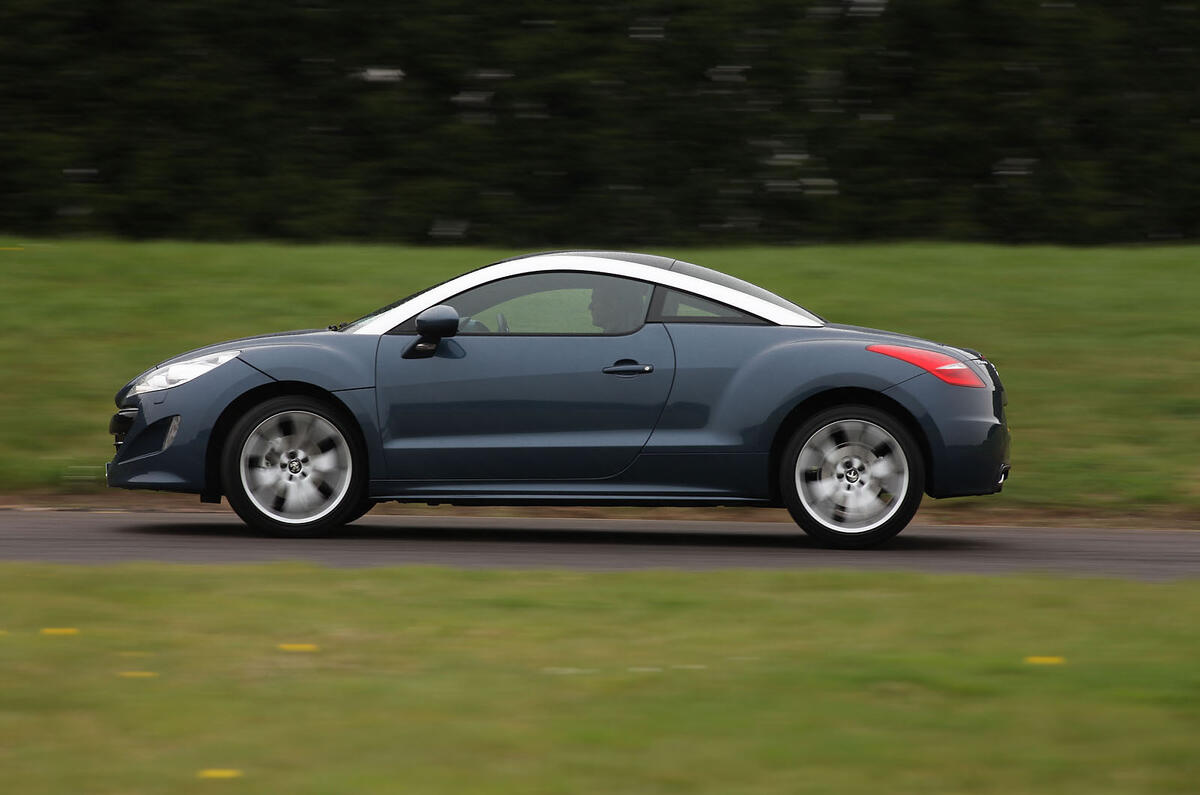 Come off the throttle in the wet too abruptly and understeer can quickly become oversteer Peugeot RCZ side profile