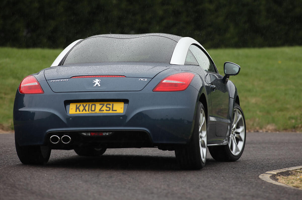 For a front-wheel-drive car with 64 per cent of its weight over its front axle, the RCZ resists understeer admirably Peugeot RCZ rear cornering