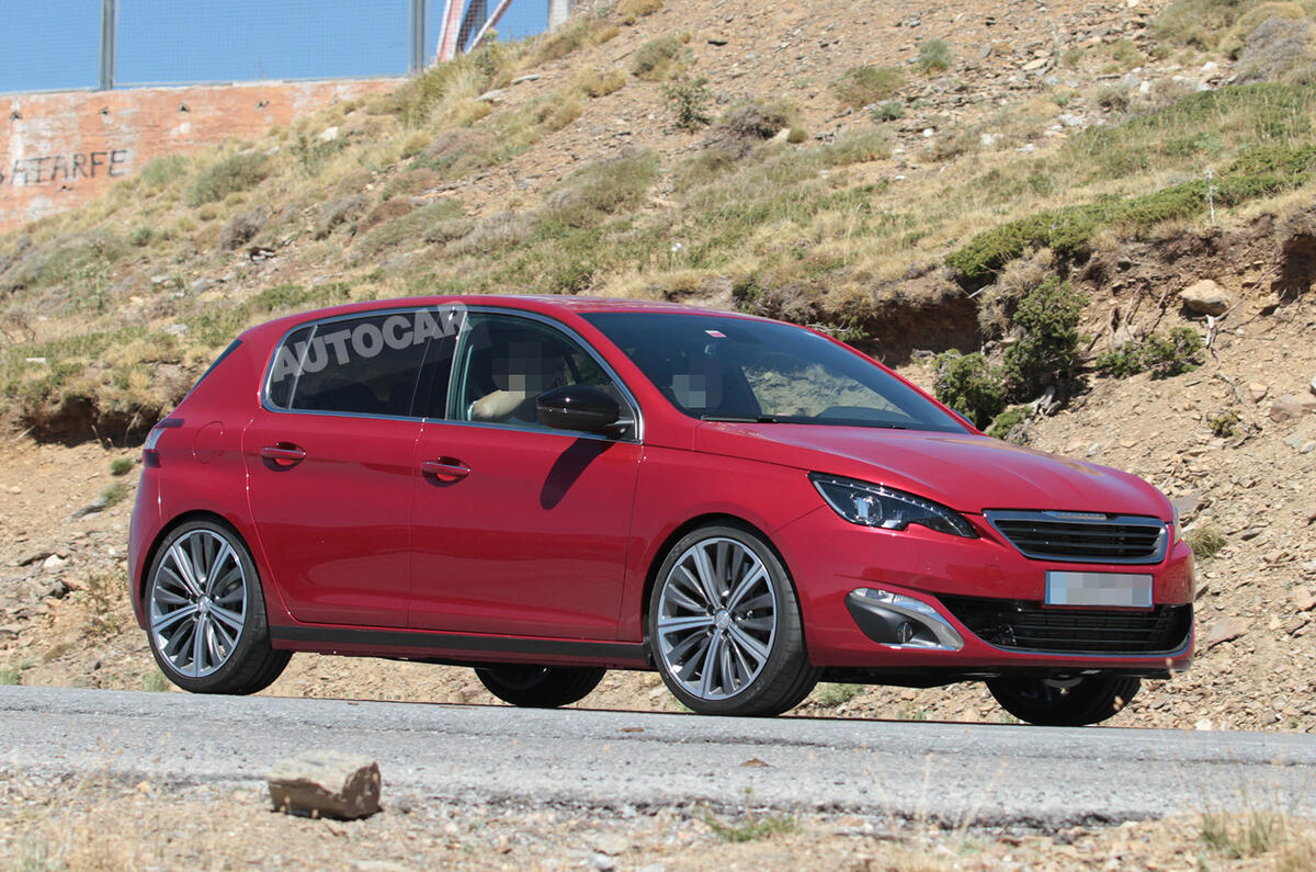 More powerful Peugeot 308 hatchback spied