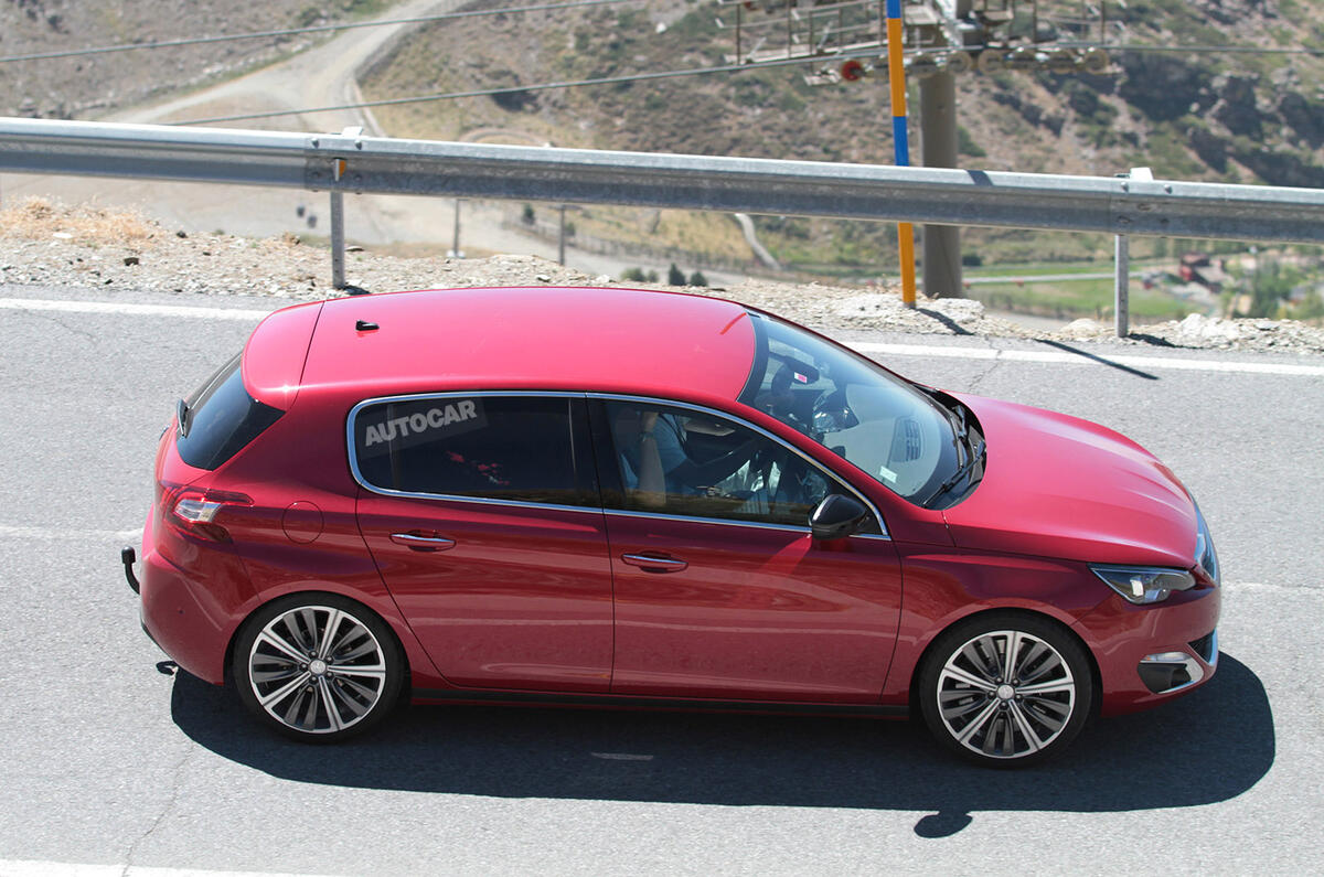 More powerful Peugeot 308 hatchback spied