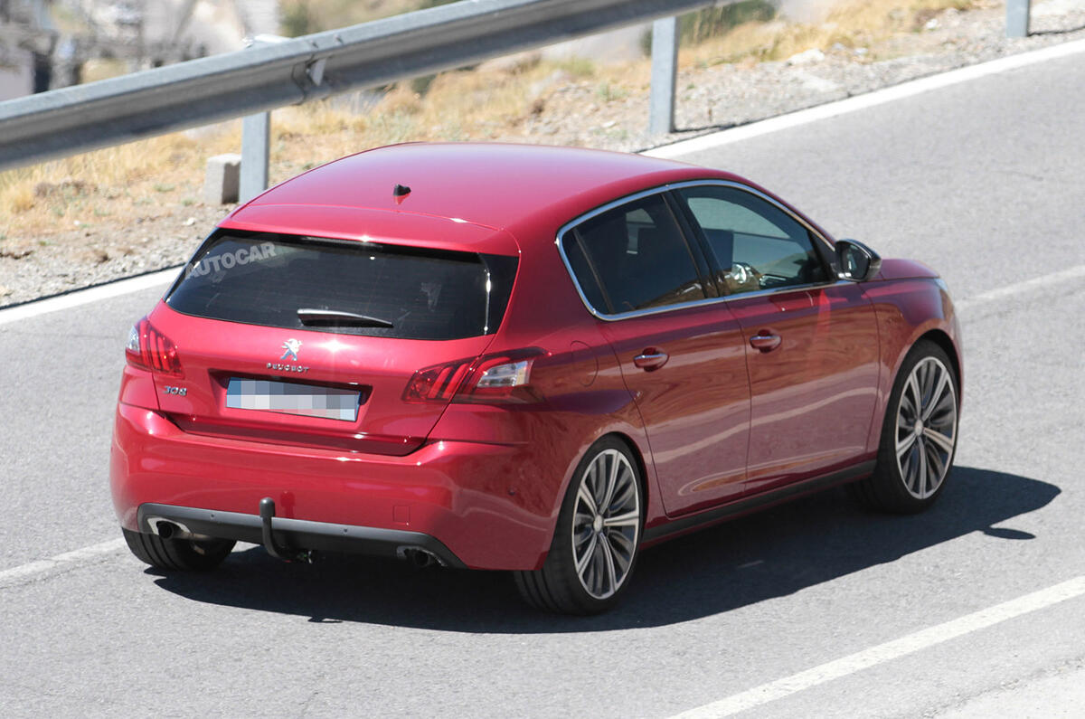 More powerful Peugeot 308 hatchback spied