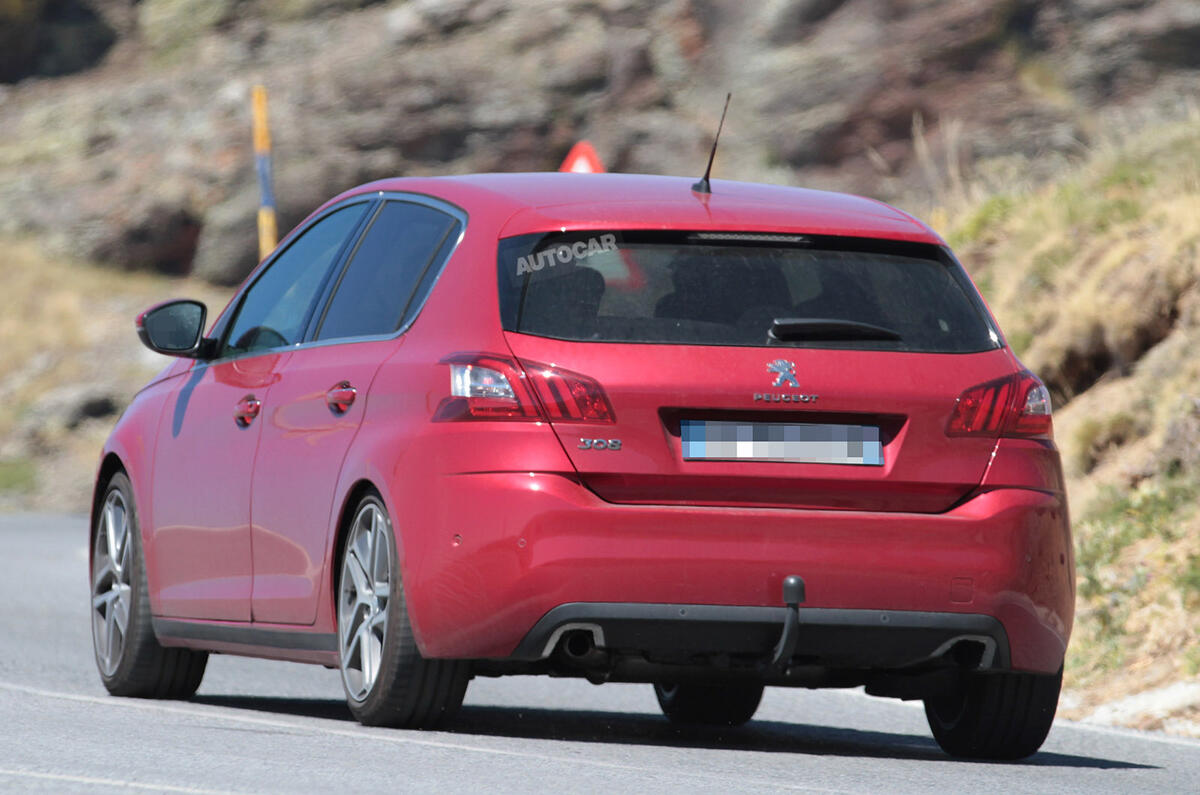 More powerful Peugeot 308 hatchback spied