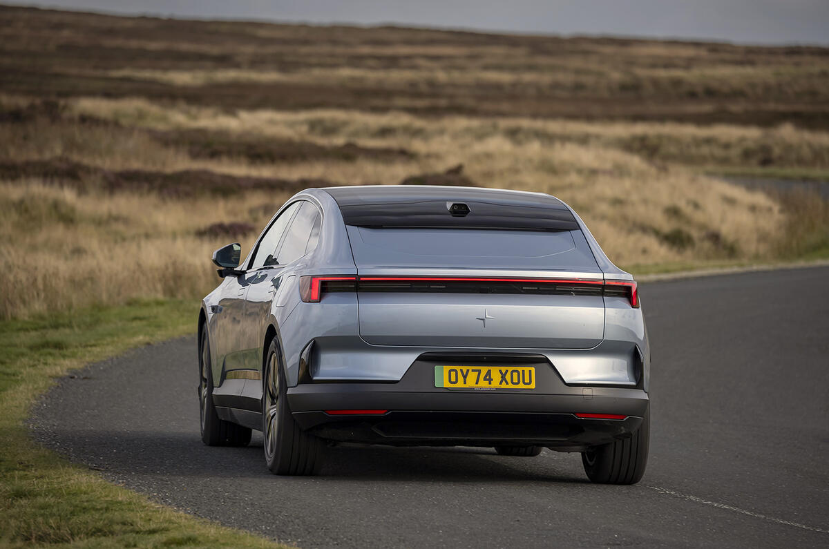 Polestar 4 rear cornering Polestar 4 rear cornering