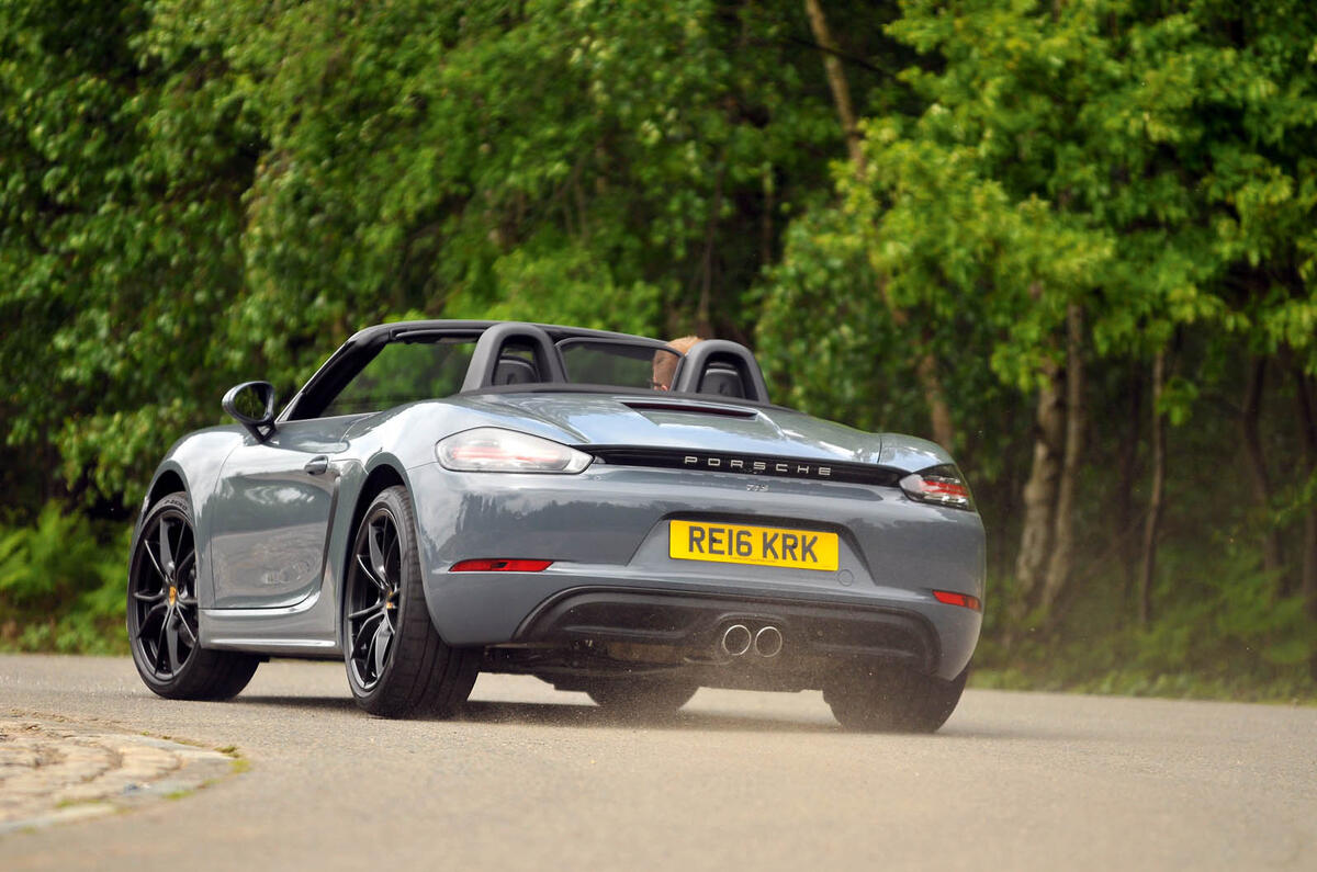 Porsche 718 Boxster rear cornering