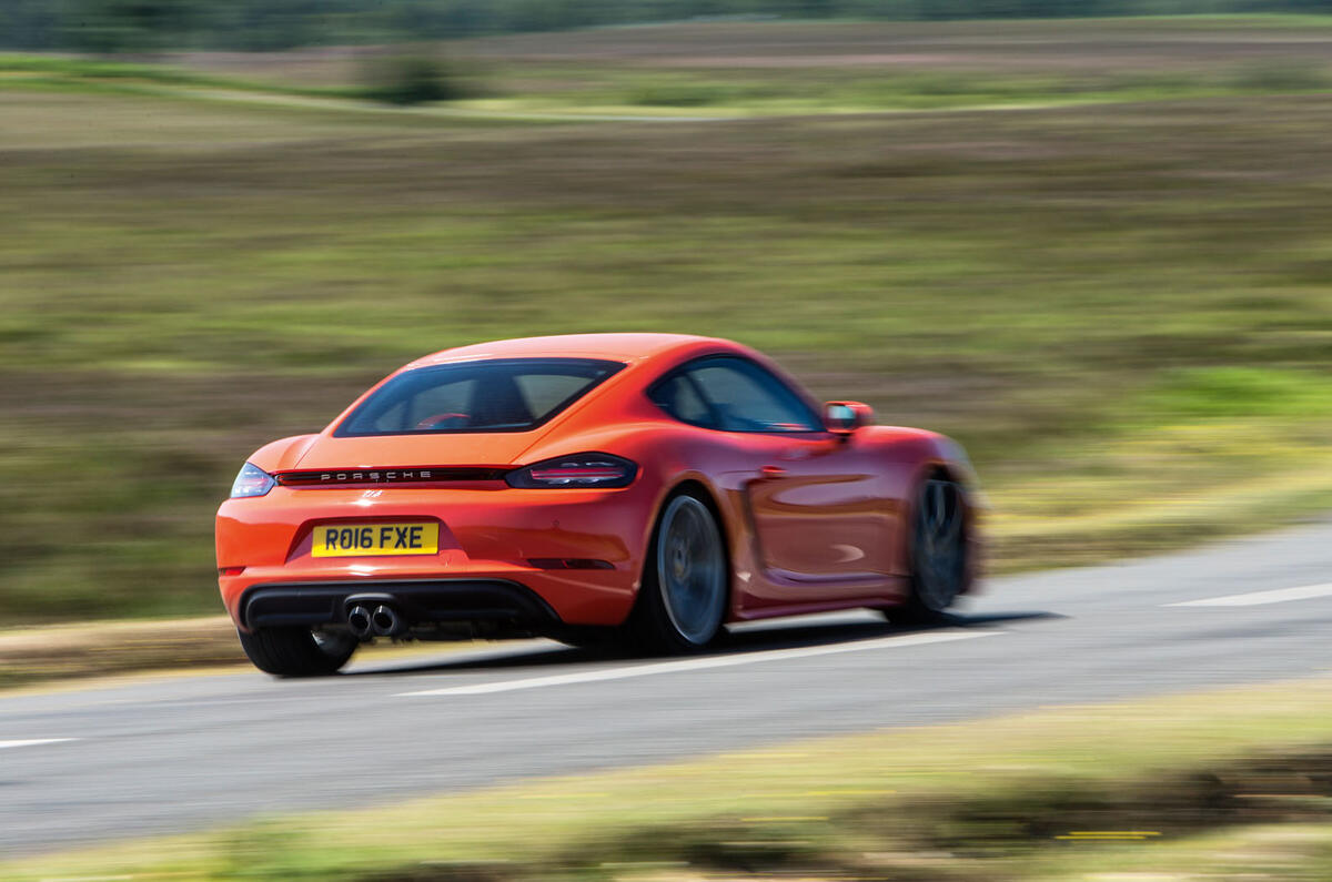 Porsche 718 Cayman rear cornering