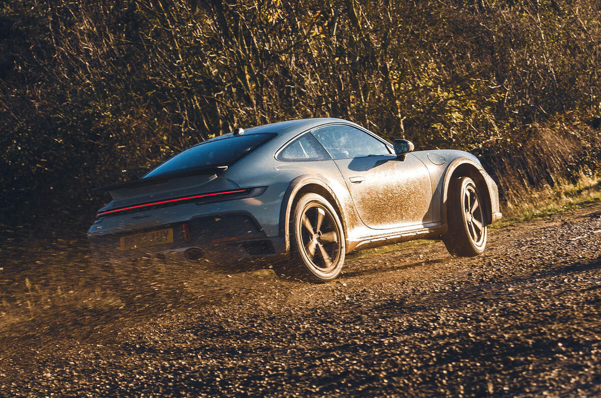porsche 911 dakar review 2024 03 cornering rear