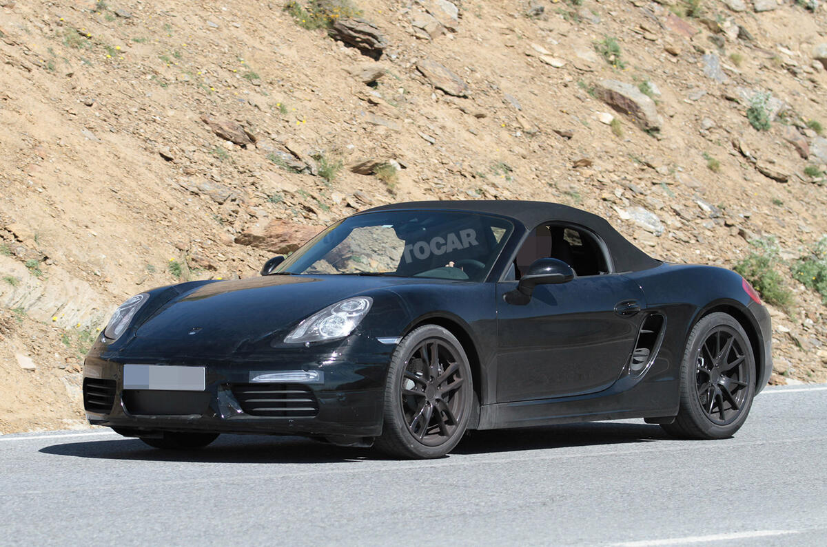 no title Facelifted Porsche Boxster spotted