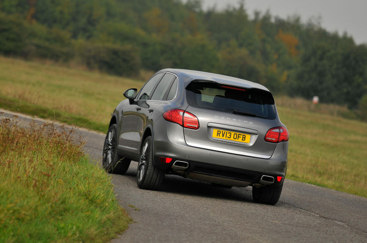 Porsche Cayenne rear cornering