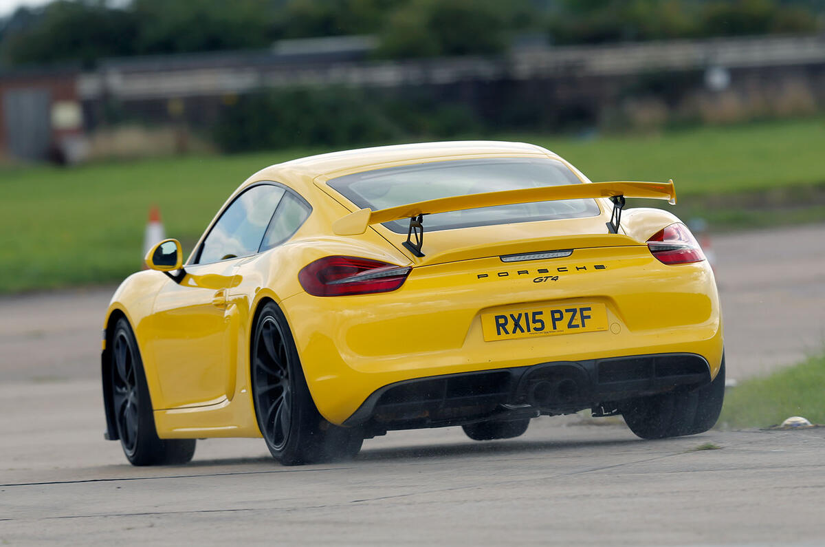 Porsche Cayman GT4 rear cornering